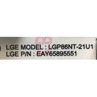 FUENTE PARA TV LG NUMERO DE PARTE EAY65895551 / LGP86NT-21U1 / EPCD31CB1A / 3PCR02852A / PANEL NC860TQF-AAKH1 / MODELO 86UP8770PUA.BUSYLKR / 86UP8770PUA